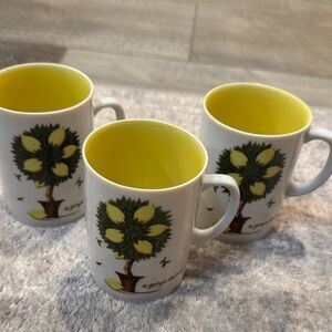 Joseph Briard Lemon Tree Mugs - Set of 3